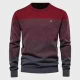 Armand | Pull homme à rayures dégradées, col rond et coupe régulière