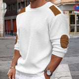 Fabien | Pull homme à col rond avec patches contrastants