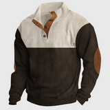 Laurent | Pull pour Homme à Col Montant et Patches aux Coudes