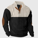 Laurent | Pull pour Homme à Col Montant et Patches aux Coudes