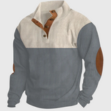 Laurent | Pull pour Homme à Col Montant et Patches aux Coudes