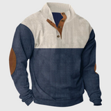 Laurent | Pull pour Homme à Col Montant et Patches aux Coudes