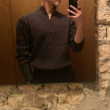 Édouard | Pull homme à col montant zippé en tricot chaud