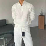 Édouard | Pull homme à col montant zippé en tricot chaud