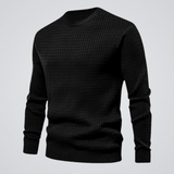 Gaspard | Pull Homme en Waffle à Col Rond et Coupe Régulière