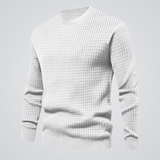 Gaspard | Pull Homme en Waffle à Col Rond et Coupe Régulière