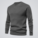 Gaspard | Pull Homme en Waffle à Col Rond et Coupe Régulière