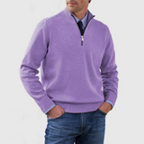 Célestin | Pull homme à col montant et demi-zip