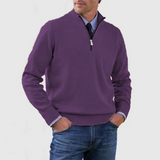 Célestin | Pull homme à col montant et demi-zip