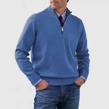 Célestin | Pull homme à col montant et demi-zip