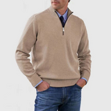 Célestin | Pull homme à col montant et demi-zip