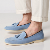 Camille | Mocassins beiges à franges en suédine élégante
