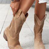 Odette | Bottes de Cowboy Chic et Respirantes Femme avec Zip