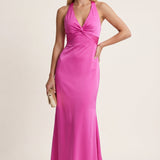 Élodie | Robe Maxi à Dos Croisé et Décolleté en V