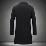 Olivier | Manteau long ajusté pour homme à col cranté
