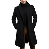Olivier | Manteau long ajusté pour homme à col cranté