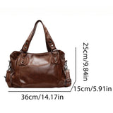 Pauline | Sac à bandoulière rétro en simili cuir doux et spacieux