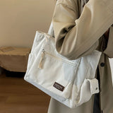Colette | Grand sac bandoulière en velours côtelé spacieux avec poches