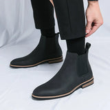 Sacha | Bottes Chelsea Minimalistes en Finition Mate pour Homme