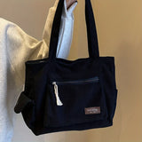 Colette | Grand sac bandoulière en velours côtelé spacieux avec poches