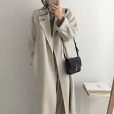 Geneviève | Manteau en laine pour femme avec ceinture à la taille