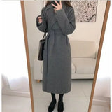 Geneviève | Manteau en laine pour femme avec ceinture à la taille