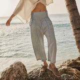 Nora | Pantalon Large Weekender Décontracté Chic