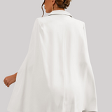 Léonie | Robe blazer avec cape élégante et boutons dorés