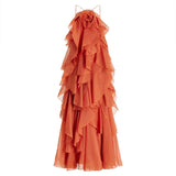 Mirelya | Robe Maxi Volantée à Fleur Élégante