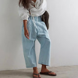 Nora | Pantalon Large Weekender Décontracté Chic