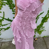 Émilienne | Robe élégante à col halter et silhouette fluide