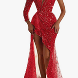 Millicent | Robe de soirée élégante pour femme avec fente asymétrique
