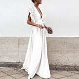 Clémence | Robe maxi élégante à volants fluides