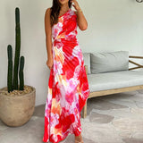 Marélyne | Robe asymétrique plissée à imprimé floral