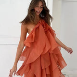 Mirelya | Robe Maxi Volantée à Fleur Élégante