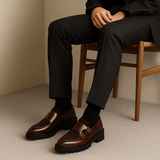 Théodore | Mocassins homme à double boucle et semelle à crans