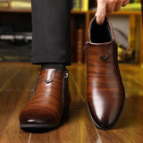 Antoine | Bottines habillées pour homme à bout pointu et fermeture éclair latérale