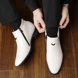 Antoine | Bottines habillées pour homme à bout pointu et fermeture éclair latérale