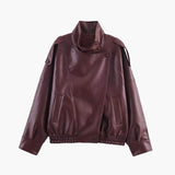 Carla | Veste en Cuir Asymétrique