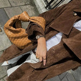 Élise | Trench en daim élégant pour femme avec ceinture à la taille