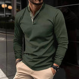 Damien | Chemise Henley à manches longues col montant élégante décontractée