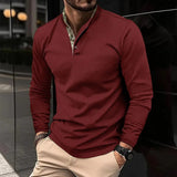 Damien | Chemise Henley à manches longues col montant élégante décontractée