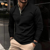 Damien | Chemise Henley à manches longues col montant élégante décontractée