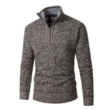 Baptiste | Pull en tricot pour homme à demi-fermeture éclair et col à carreaux