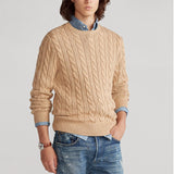 Wiesław | Pull homme en tricot torsadé à col rond