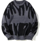 Émilie | Pull Homme Col Rond Chaud avec Motif Abstrait Moderne