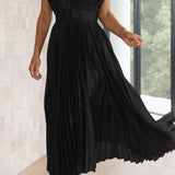 Rosanne | Robe longue plissée à l’allure élégante et aérienne