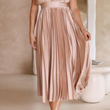 Rosanne | Robe longue plissée à l’allure élégante et aérienne