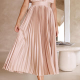 Rosanne | Robe longue plissée à l’allure élégante et aérienne