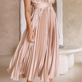 Rosanne | Robe longue plissée à l’allure élégante et aérienne